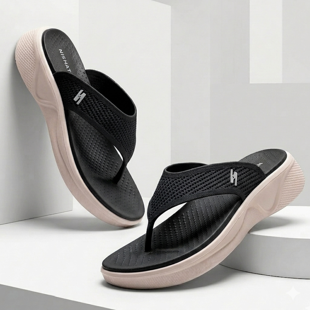 SKECHER Outdoor Flip-Flops for Women - BLACK