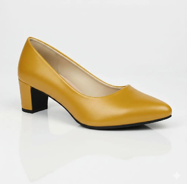Formal YELLOW Heel Court Shoes for Women