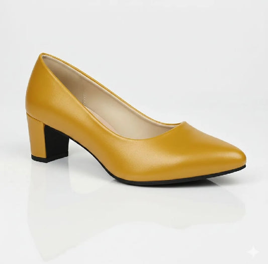 Formal YELLOW Heel Court Shoes for Women