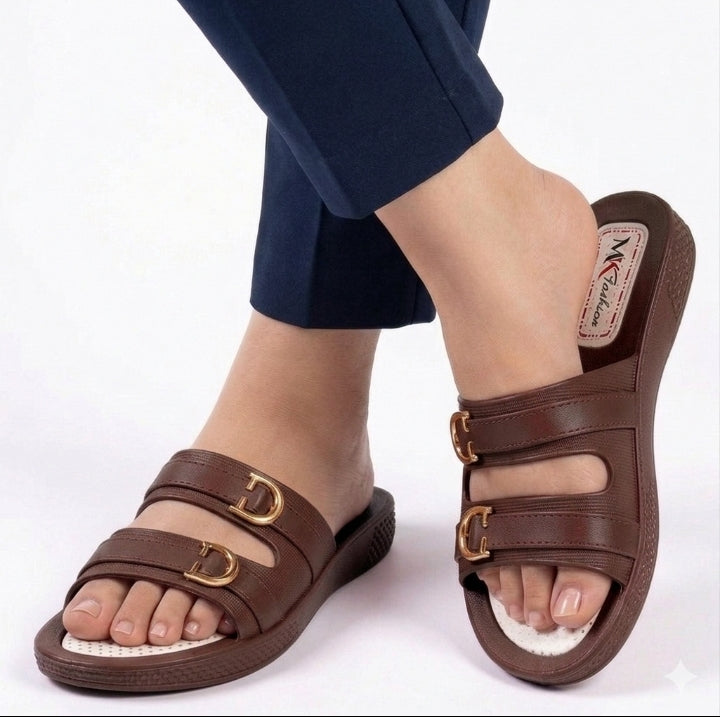 Dual-Steps BROWN House Slippers for Women