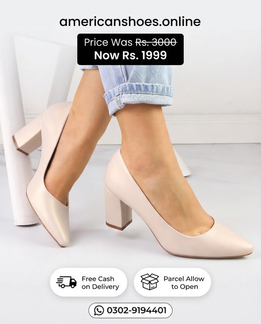 European Fashion Block Heel Pumps & Court Shoes for Women