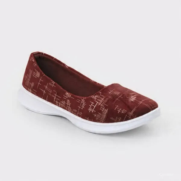 Canvas Shoes Printed - MAROON