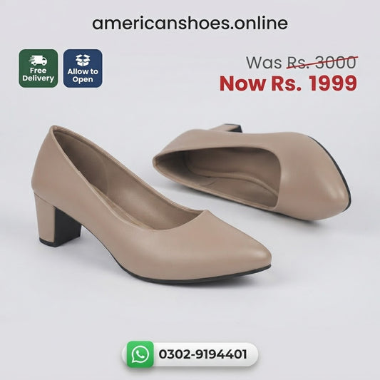European Fashion Block Heel Pumps & Court Shoes for Women