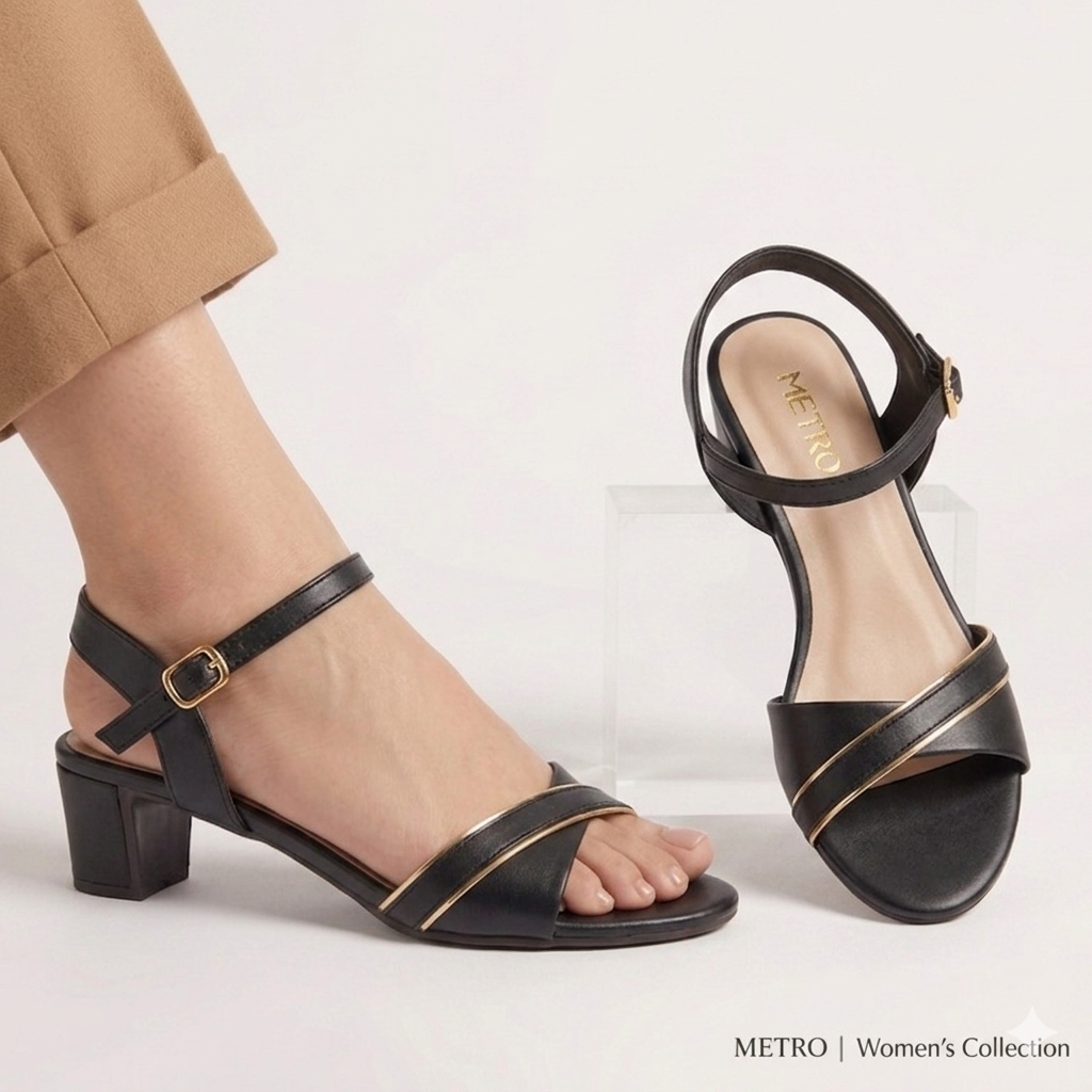 Minimalist WHITE Block Heeled Sandals