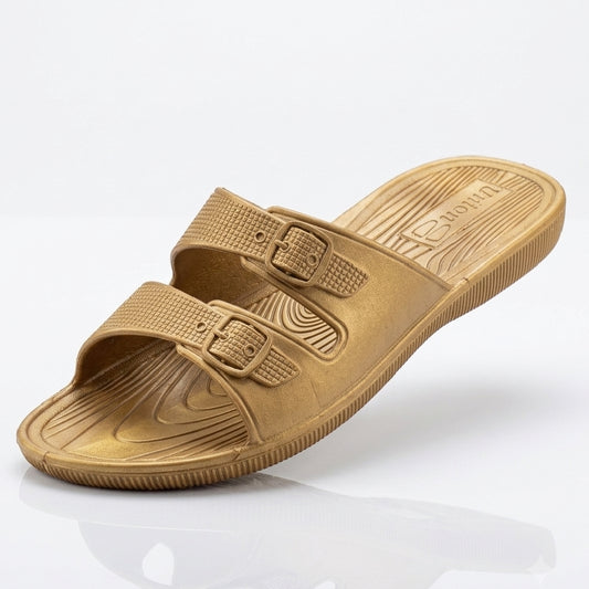 Sandak BROWN Dual-Step Slides for Women
