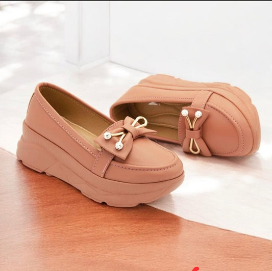 Famous Wedge Loafers for Women - PINK