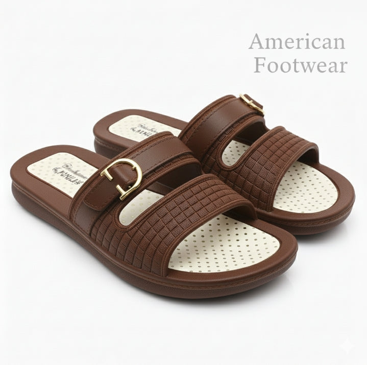 Dual-Steps BLUE House Slippers for Women