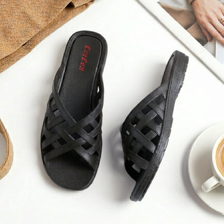 Strips GREY House Slippers for Women