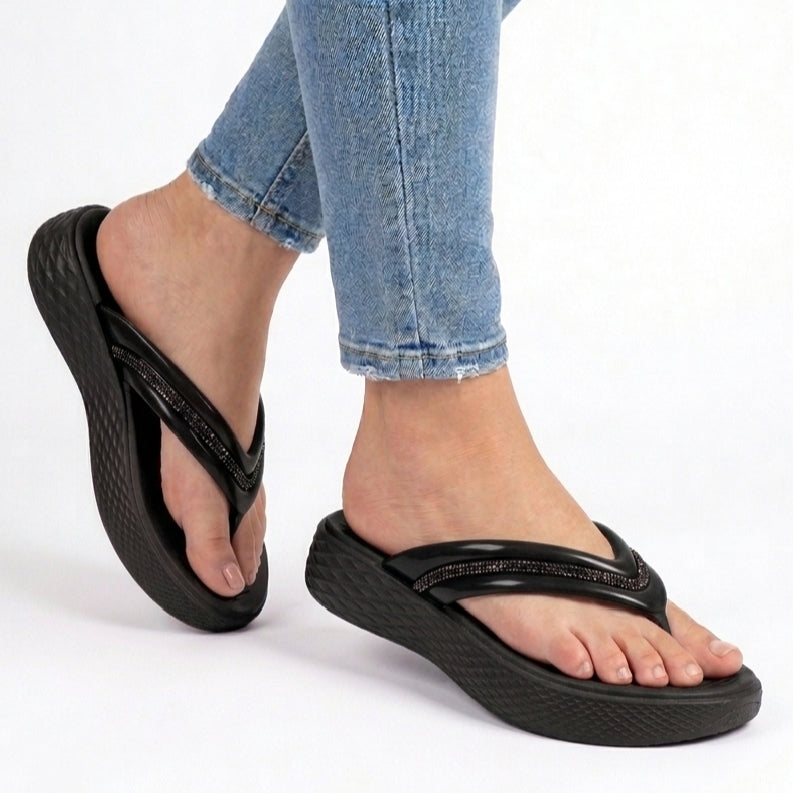 Popular Flip-Flops BLACK EVA Slippers for Women